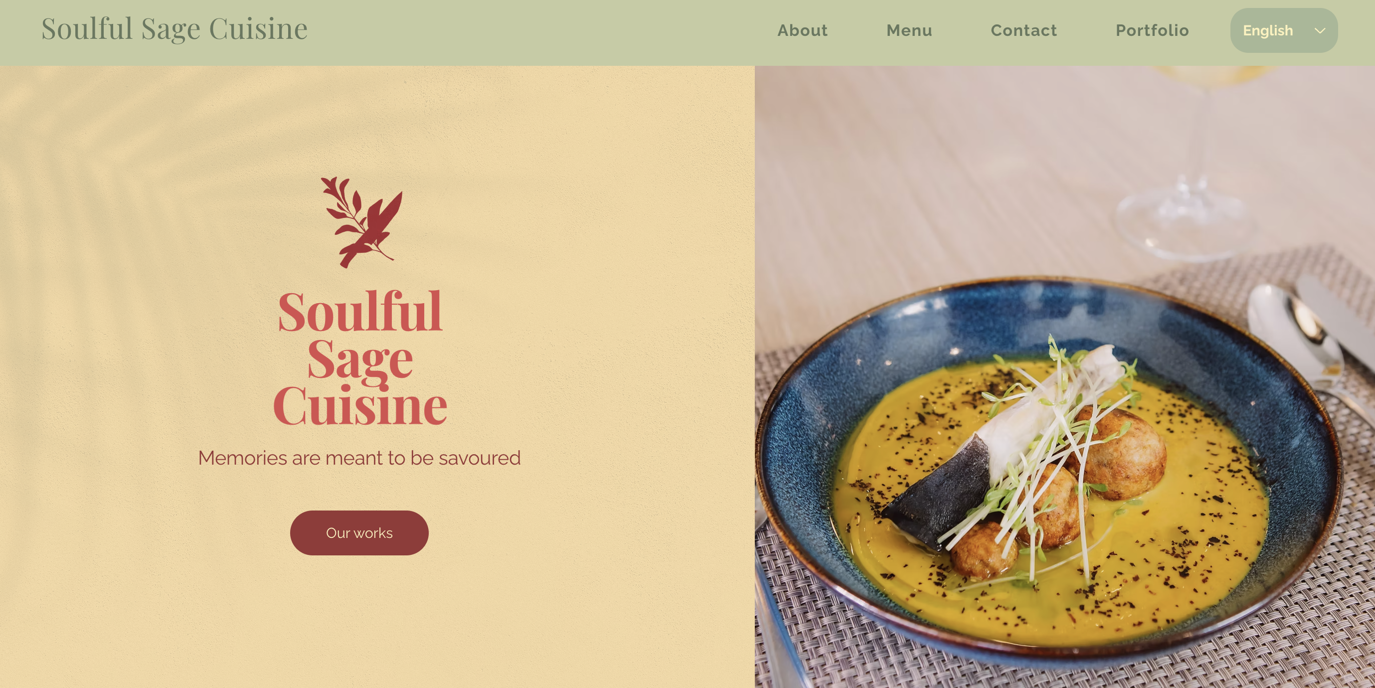 Image of homepage for Soulful Sage Cuisine