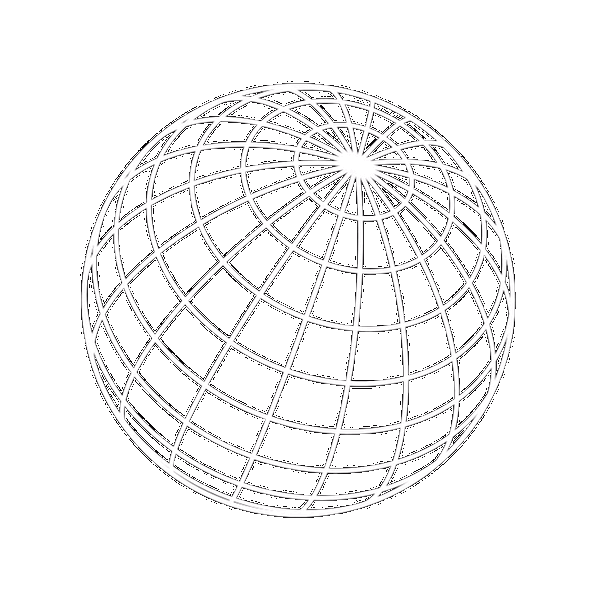 Gif of spinning spherical grid